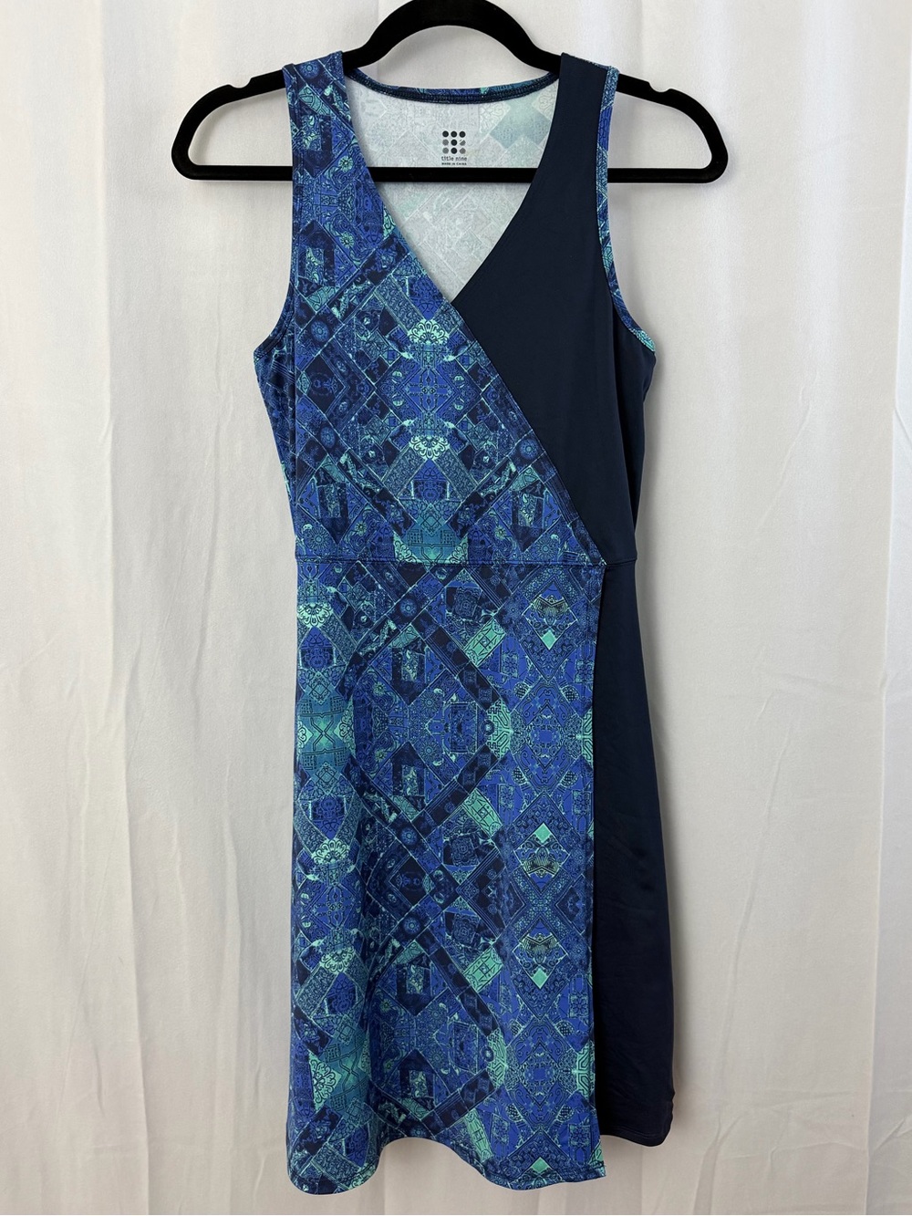 Title Nine Freelance Anemone Blue Mini Dress Womens Size Small